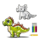 Montessori Kids Learning Materials Dinosaur Walking Balloon Drawing Art Painting Set Baby Wholesale Educational Popular DIY Toy