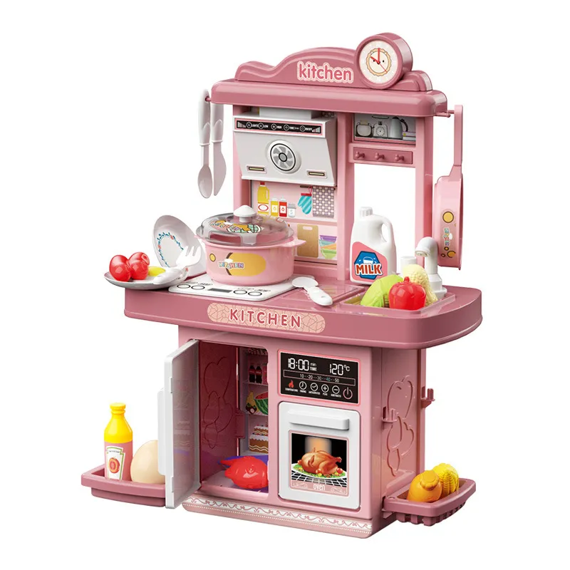 Wholesale Small Vegetable Plastic Children House Play Kitchen Table Toy Set with Music