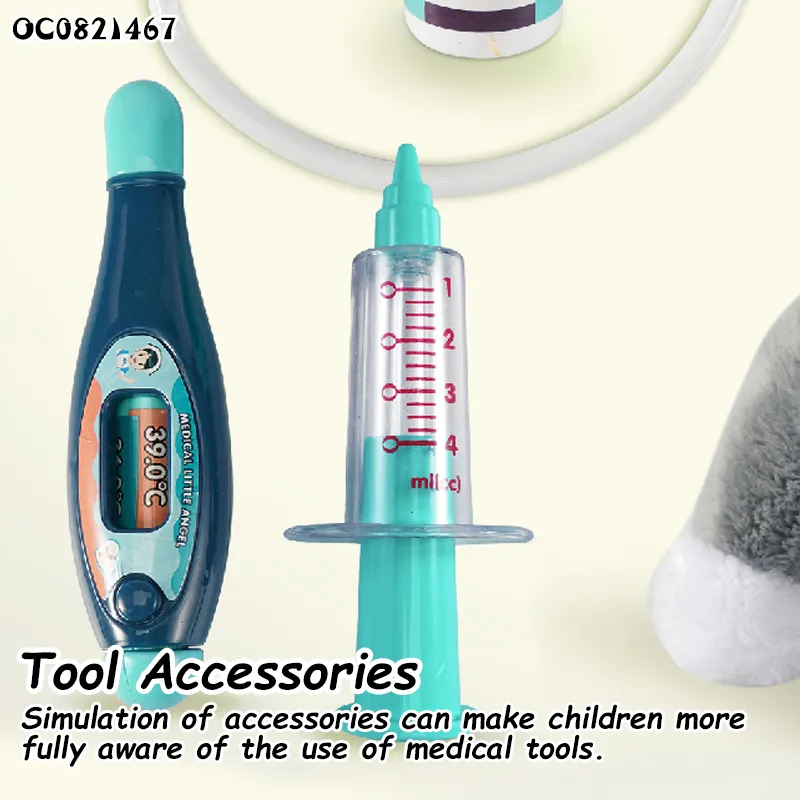 Soft Animal Cat Toy Pretend Montessori Interactive Children's Hospital Doctor Play Set for Kids