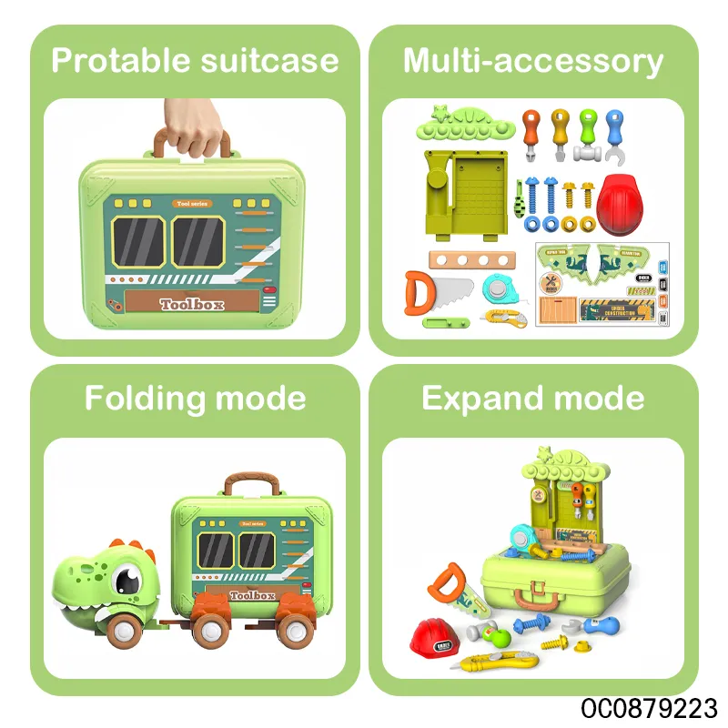 Dinosaur Truck Storage Children's Drill Machine Set Hand Tools Toys Box