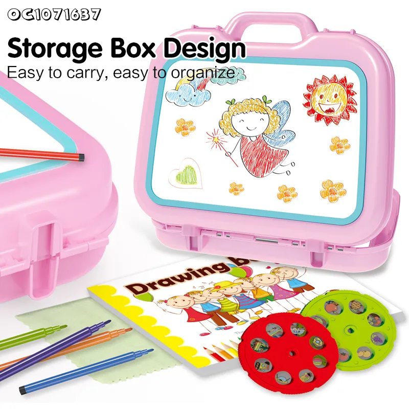 Montessori Education Pad Flashlight Slide Draw Pad Painting Handwriting Interactive Drawing Projection Plastic Light Toy for Kids