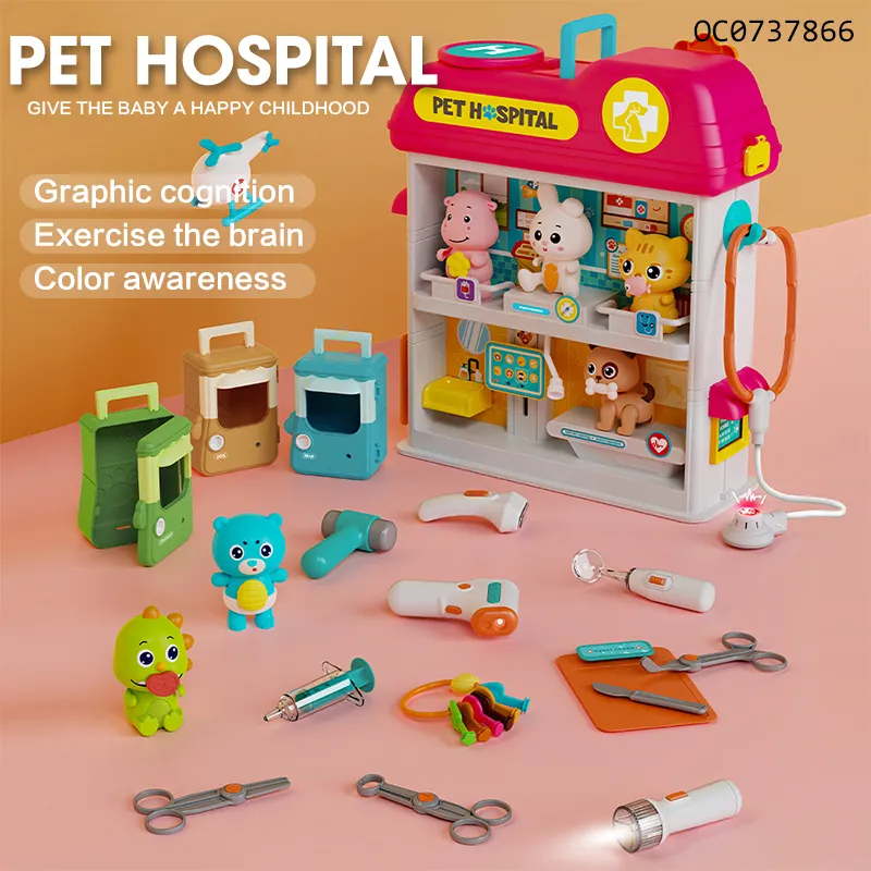 Wholesale Colored Matches Child Cognitive Animals Educational Doctor Set