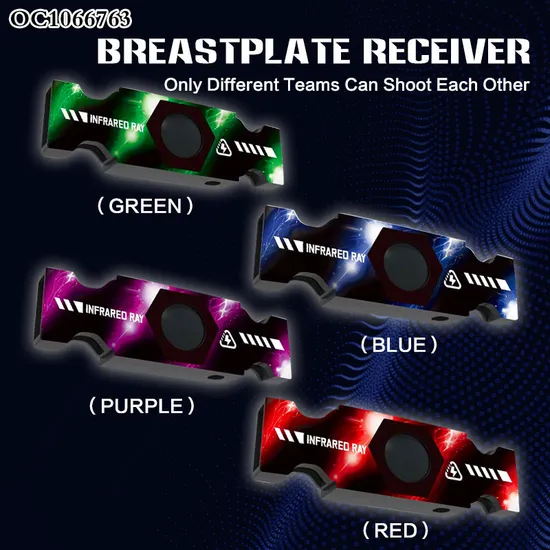 4PCS Funny Electric Interactive Battle Multiplayer Shoot Gun Games Vest Receiver Novelty Plastic Toy Gun