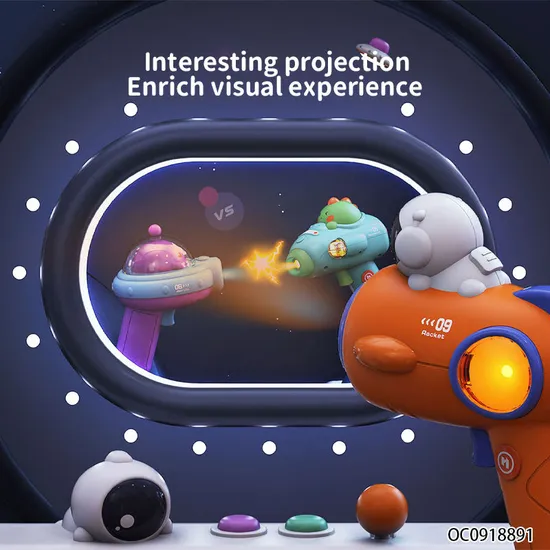 Other Educational Toys Cheap Kid Toy Light and Sound Astronaut Space Gun Projection Toy Gun
