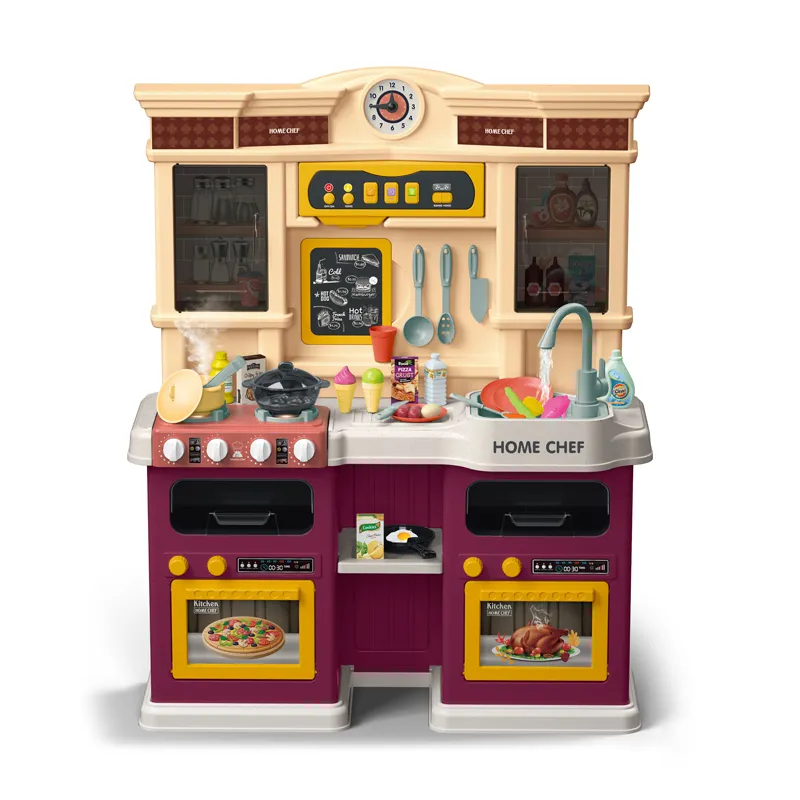 Plastic Cabinet Pretend Home Children House Kitchen Toys Play Set for Kids