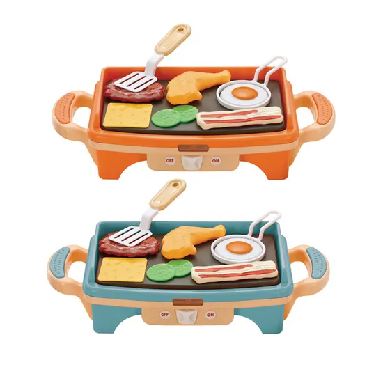 Wholesale Funny Electric Barbecue Kids Play Cooking Kitchen Pretend Toys Gift Set for Kids