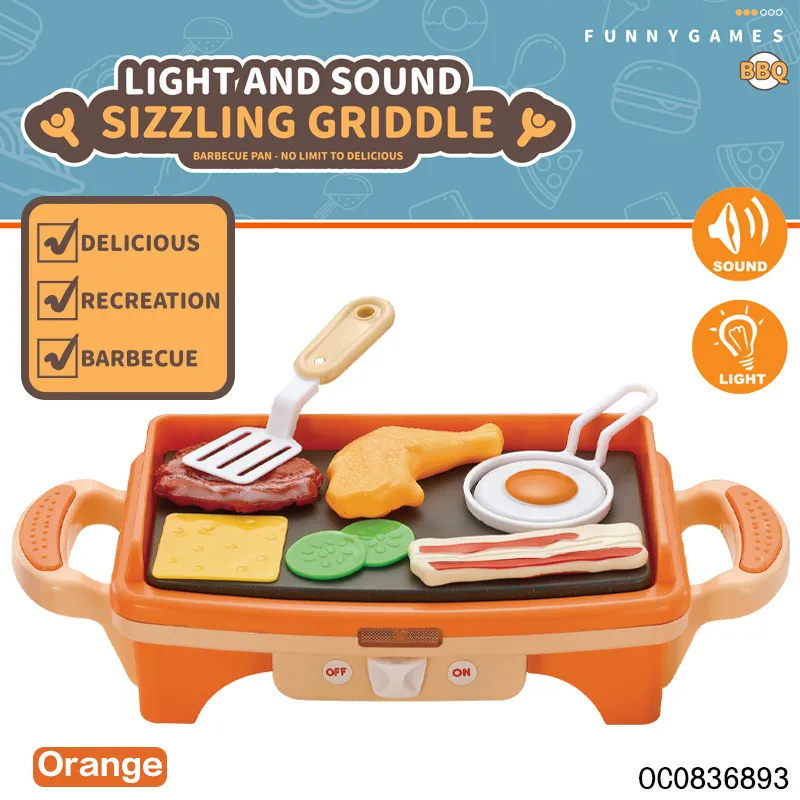 Wholesale Funny Electric Barbecue Kids Play Cooking Kitchen Pretend Toys Gift Set for Kids