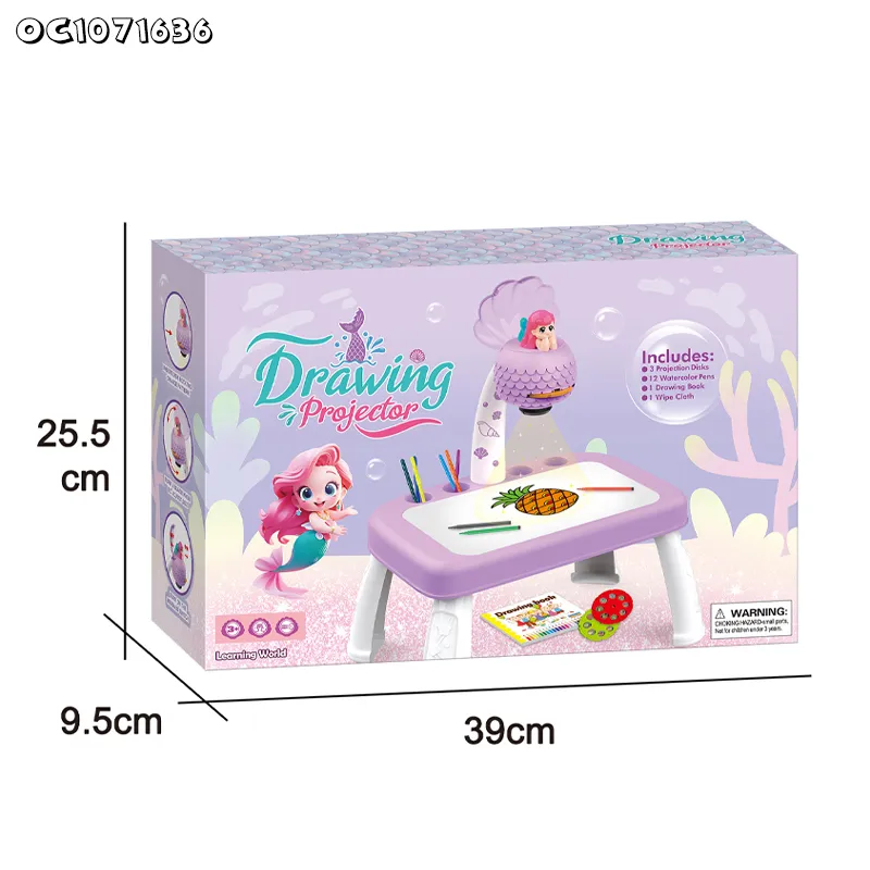 Children LED Projector 12PCS Pen Book Projector Slides Painting Wholesale Magnetic Writing Drawing Table Board