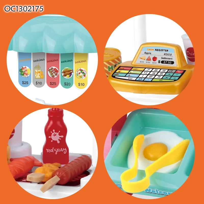Wholesale Pretend Educational Play Children's Plastic Kitchen Miniature Simulated Dollhouse Toy for Kids