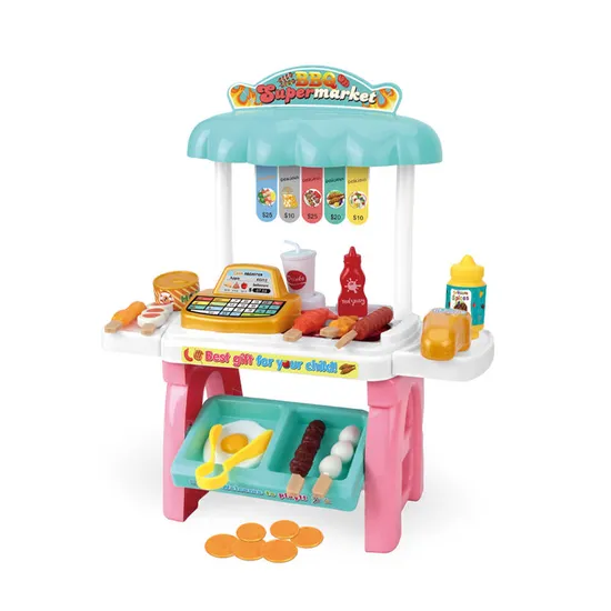 Wholesale Pretend Educational Play Children's Plastic Kitchen Miniature Simulated Dollhouse Toy for Kids