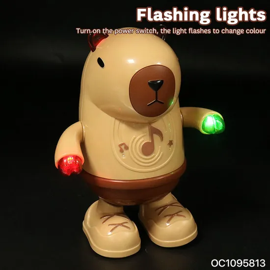Wholesale Hot Selling Children and Baby Electronic Kids Sensory Dancing Animal Kapibala Musical Light Toys