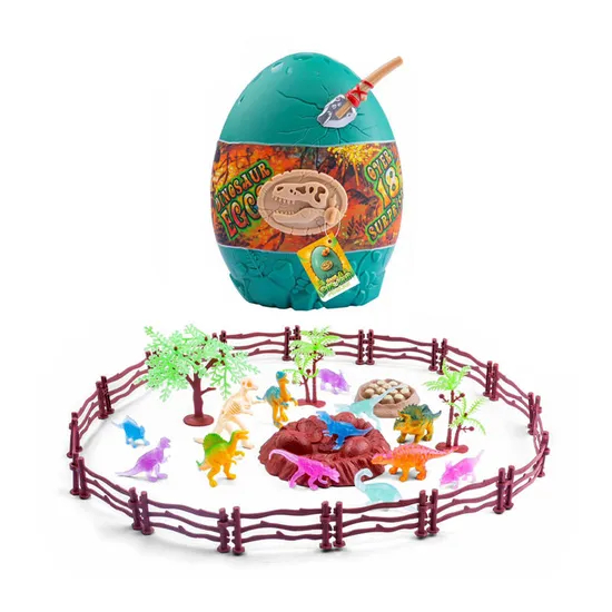 32PCS Custom PVC Moveable Tiny Toys Miniature Dinosaur Items 3D Model Simulation Toy with Dinosaur Egg