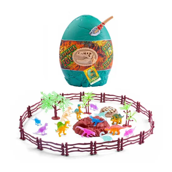 32PCS Custom PVC Moveable Tiny Toys Miniature Dinosaur Items 3D Model Simulation Toy with Dinosaur Egg