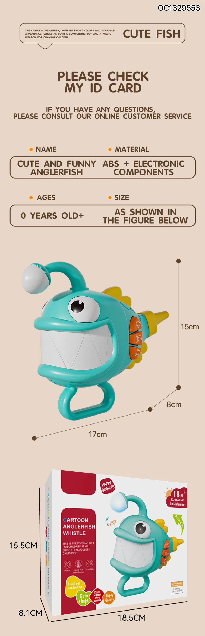 Wholesale Battery Operated Animal Fish Musical Light up Baby Learning Electric Educational Toys