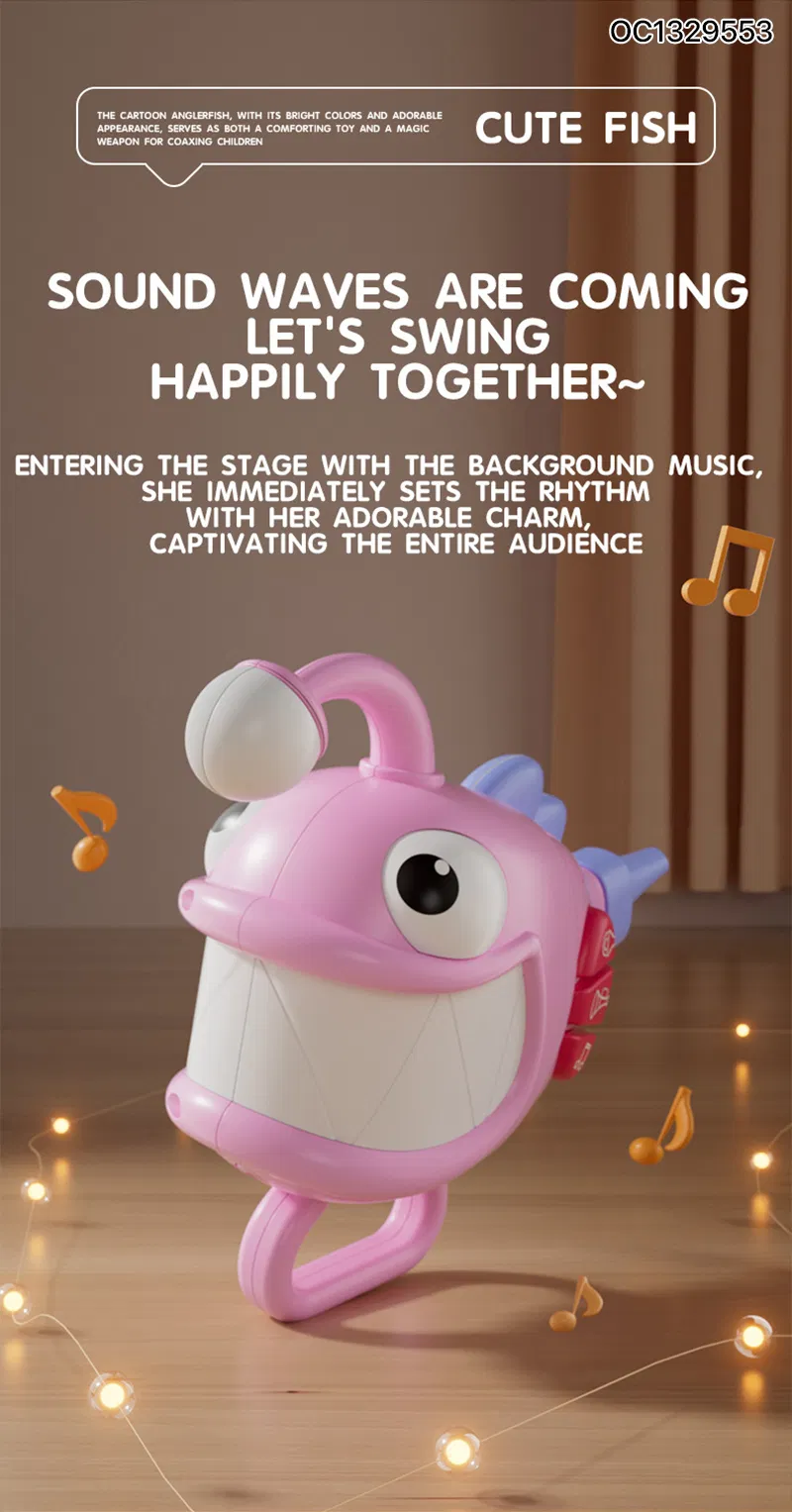 Wholesale Battery Operated Animal Fish Musical Light up Baby Learning Electric Educational Toys