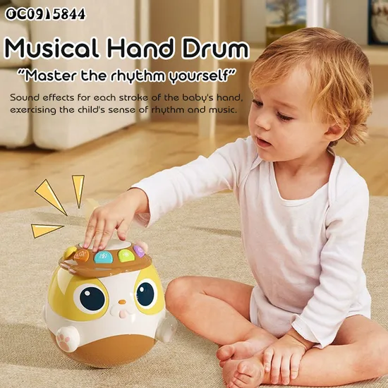 Wholesale Electronic Learning Electronic Piano Hand Drum Musical Instrument Toy with Light and Sound