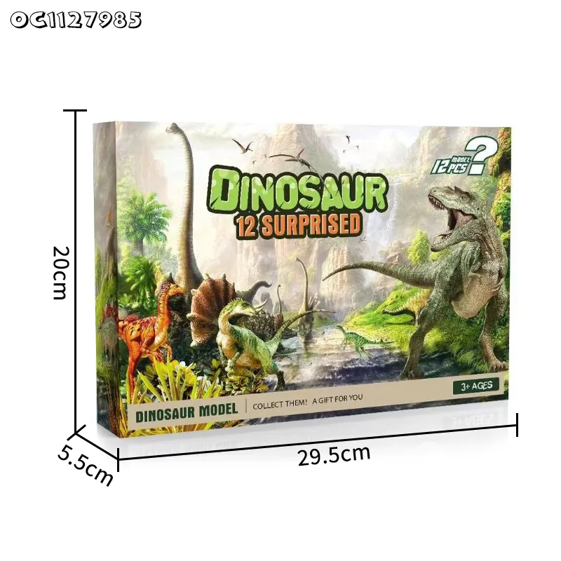12 Pieces Small Collectable Simulation Realistic PVC Jurassic Dinosaur Toy Educational Animal Figures Games Toy for Children
