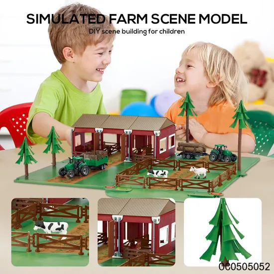 Wholesale Montessori Educational Farm Toys Animals for Kids with Plastic Truck