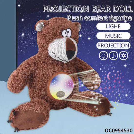 Wholesale Popular Projector Bear Baby Sleeping Sooth Light Music Animal Toy