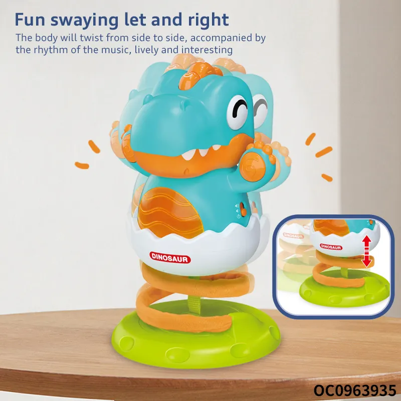 Cute Dinosaur Bouncing Animal Musical Gift Set of Electronic Toys for Baby Sensory Activity