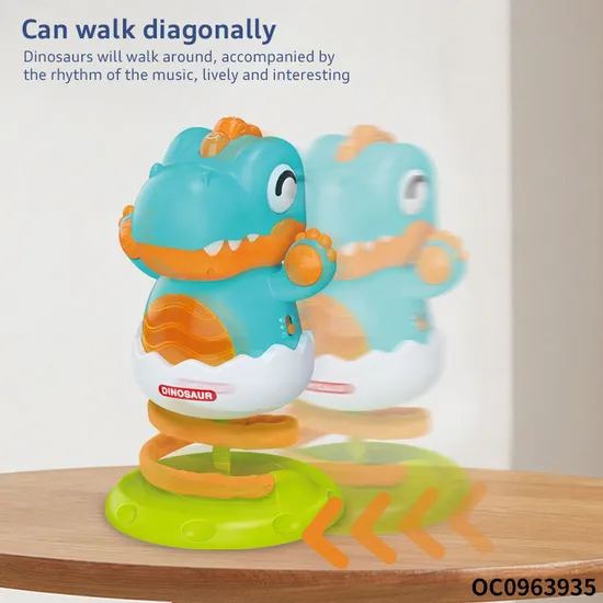 Cute Dinosaur Bouncing Animal Musical Gift Set of Electronic Toys for Baby Sensory Activity