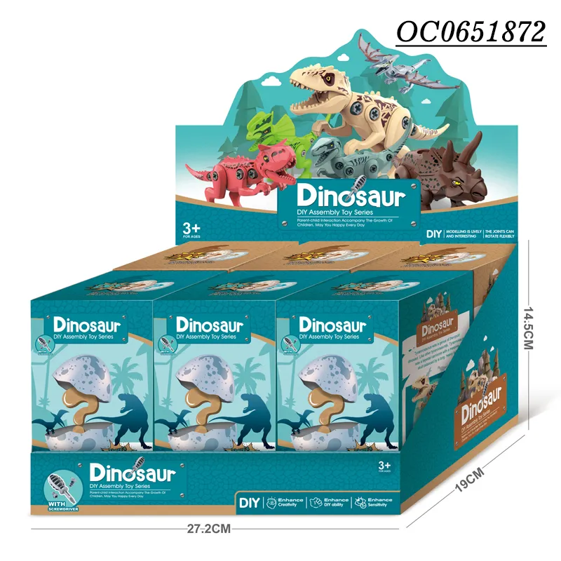 Small Dinosaur Toys Jurassic Popular DIY Assembled Models Boy Toys for Kids Children