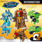 New Arrival Cool Plastic Small Robot Deformation Dinosaur Car Toy for Kids