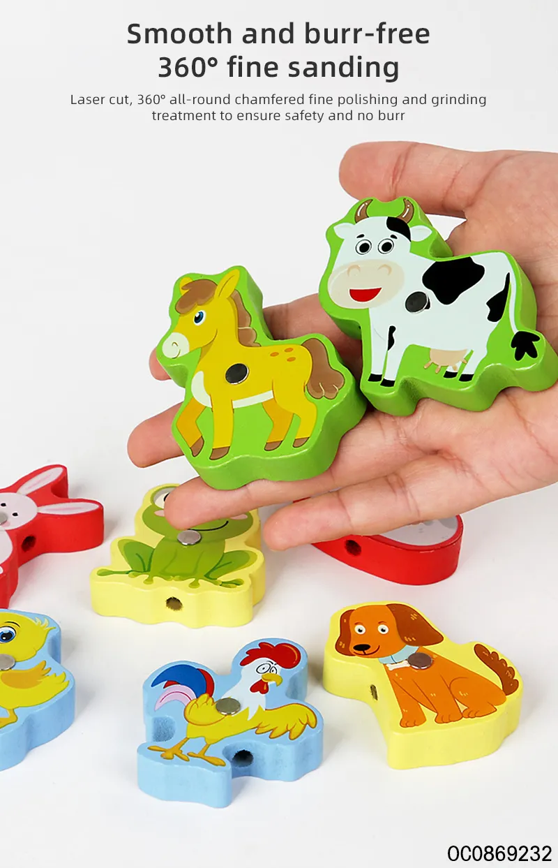 Wholesale Montessori Wooden Magnetic Fishing Game Gifts Kid's Early Learning Toys