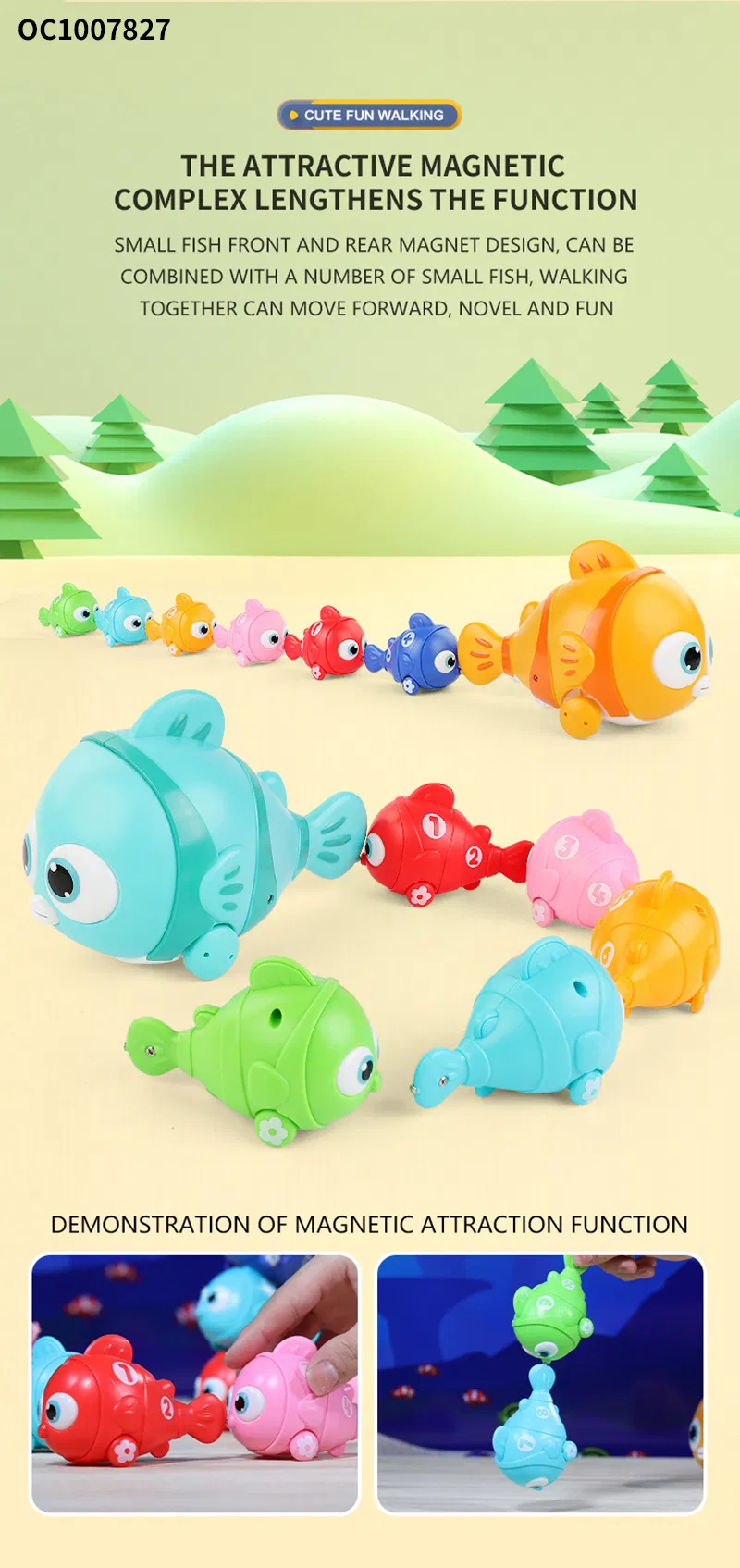 Wholesale Educational Funny Cute Montessori Fishing Water Game Electric B/O Sensory Educational Toys
