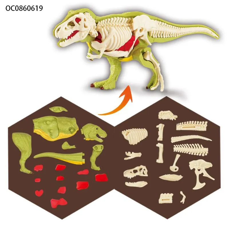 Early Educational DIY Self-Assembly Skeleton Dinosaurs Models Toys for Kids