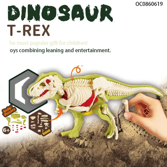 Early Educational DIY Self-Assembly Skeleton Dinosaurs Models Toys for Kids
