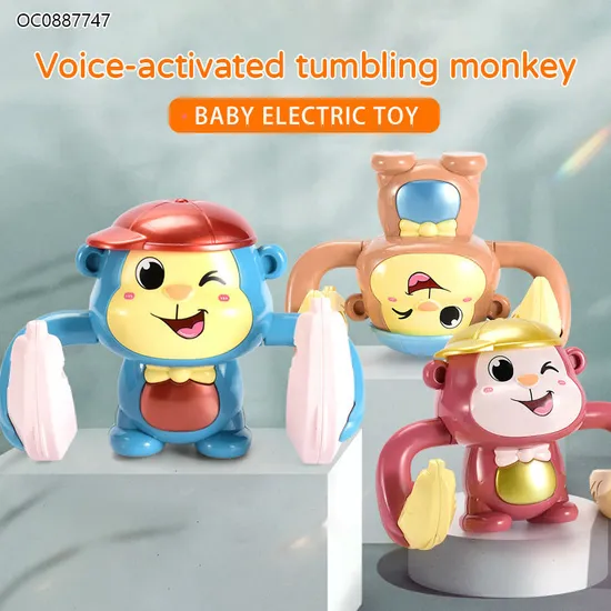 Wholesale Electric Children Musical Walking Animal Battery Operated Plastic Animal Monkey Toys