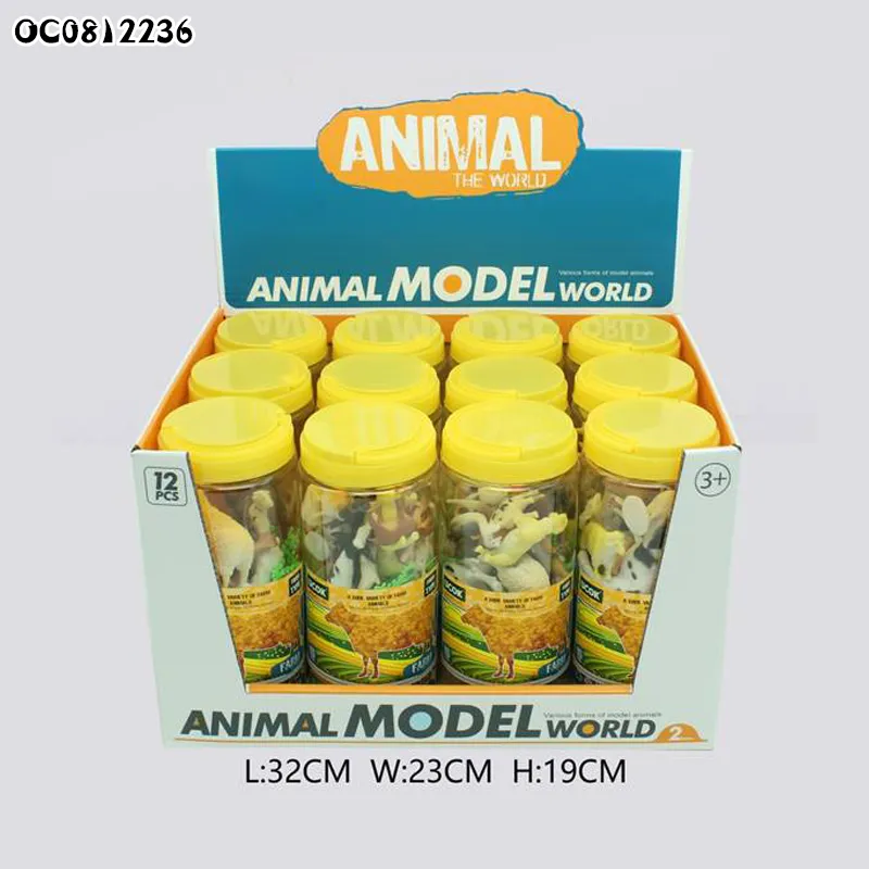Wholesale Montessori Educational 16PCS Assorted Plastic Rubber Small Set of Children's Toy Farm Animal