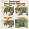 New Arrival Realistic Like Animals Movable Joint Walking Triceratops China Wholesale B O Dinosaur Toy with Light Sound for Children