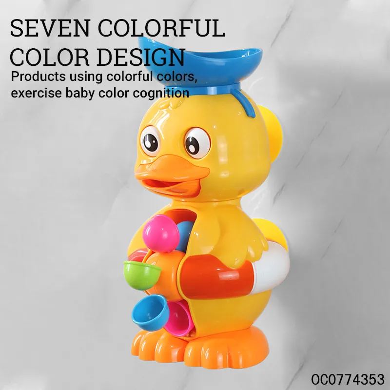 Wholesale Plastic Bathtub Funny Waterwheel Animal Baby Spray Water Bath Toy Duck