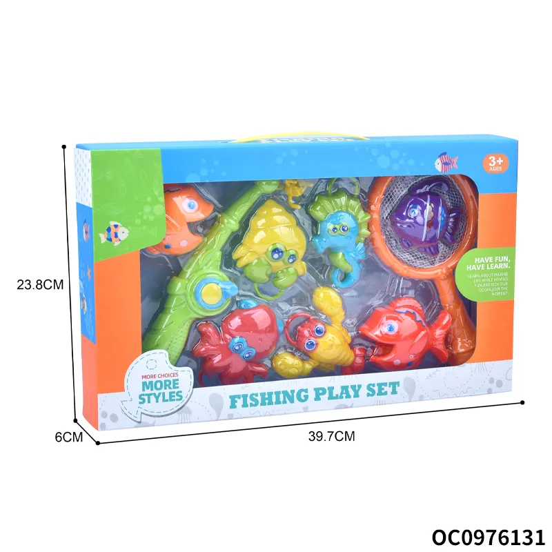 Wholesale Montessori Funny Plastic Fish Bath Fishing Educational Baby Water Game Toys for Kids