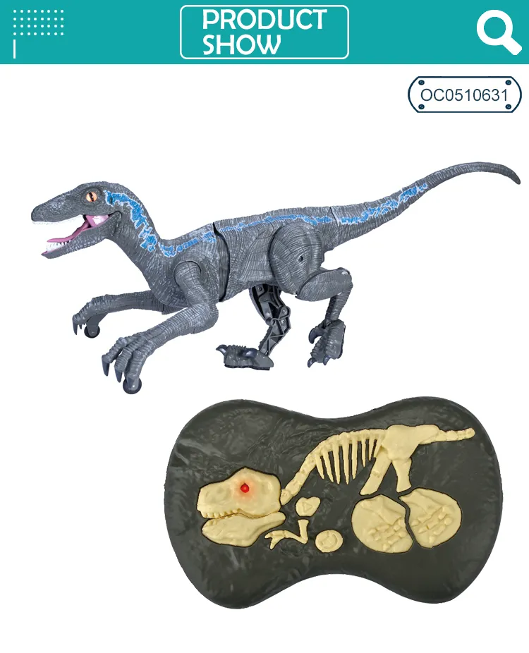 New Arrival 2.4G 5CH Remote Control RC Robot Dinosaur Toys with Light Sound