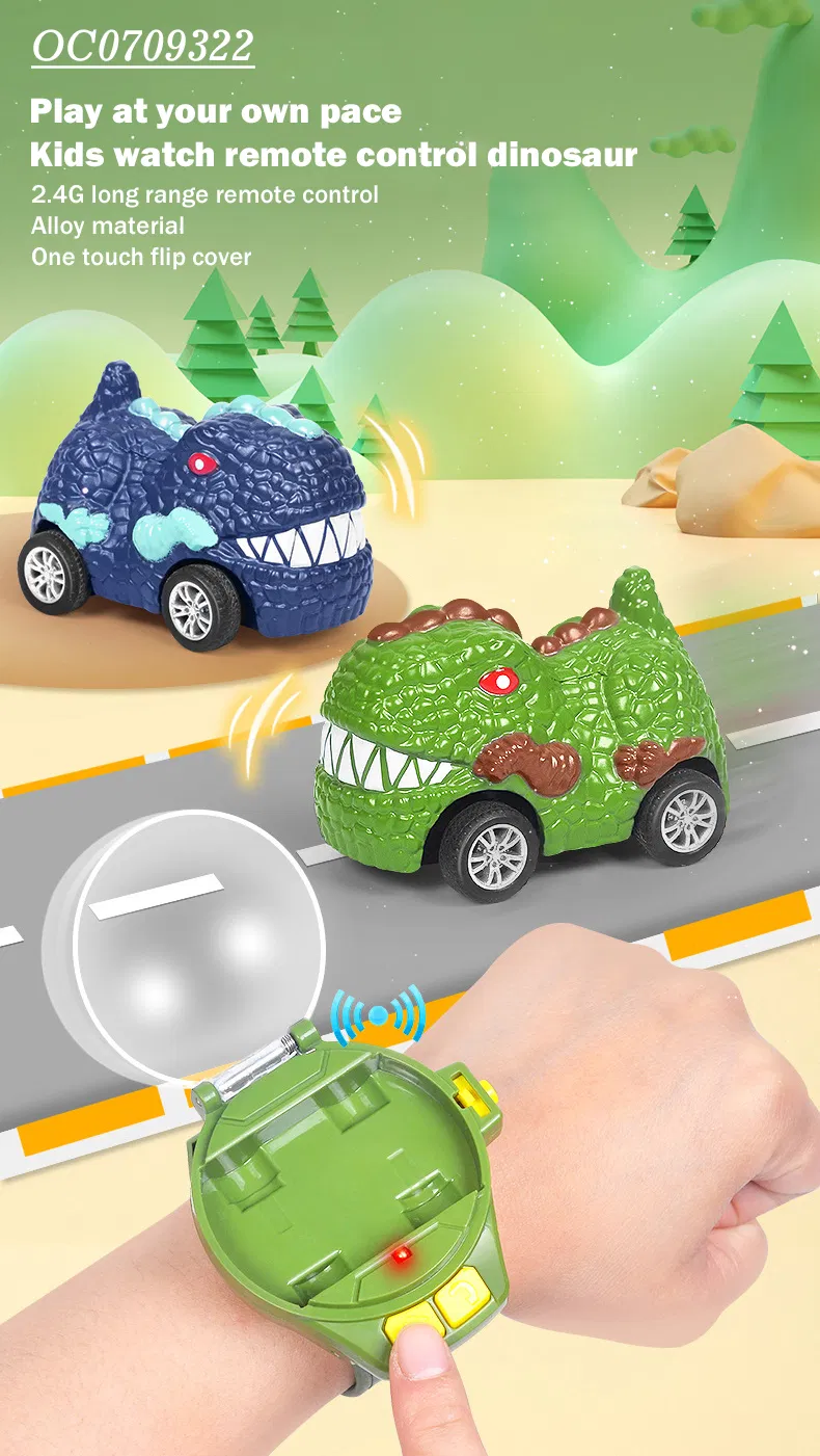 2022 New Arrival Dinosaur Diecast Toys Model Watch Mini Remote Control Car Toy