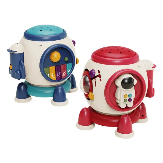 Wholesale Musical Montessori Learning Keyboard Hand Drum 6 in 1 Montessori Custom LED Projector Toy