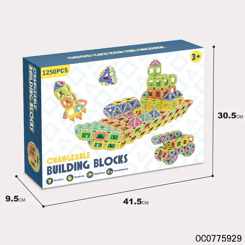 Wholesale Montessori Creative Gift Educational Plastic DIY Blocks Building Toys for Kids