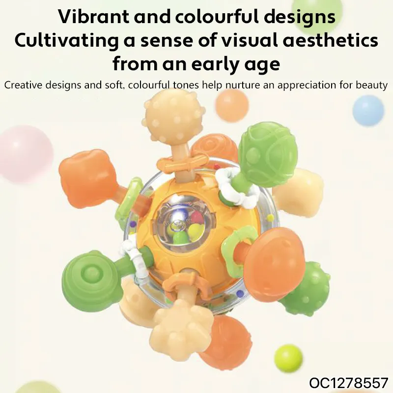 Wholesale Montessori Silicone Baby Teether Rattle Montessori Sensory Toys