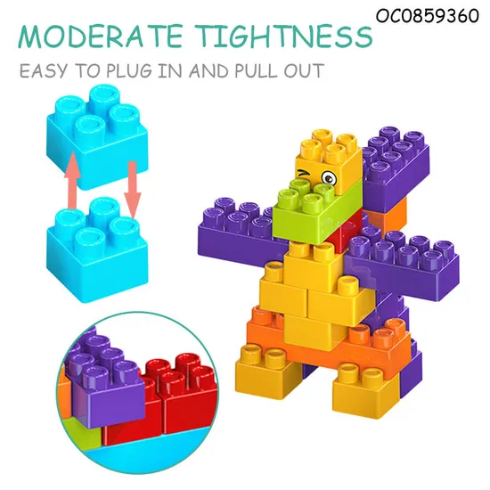 Wholesale Montessori Educational 40PCS Children's Plastic Building Blocks Sets Table Toy