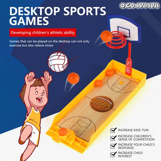 Wholesale 4 in 1 Interactive Custom Toy Basketball Stress Relief Finger Family Tabletop Board Sport Games