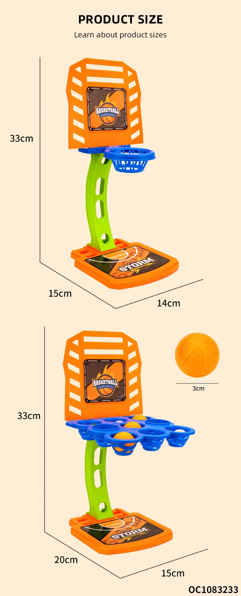 Wholesale Montessori Baby Bouncing Ball Mini Basketball Hoop Shooting Portable Table Interactive Games Toy for Kids