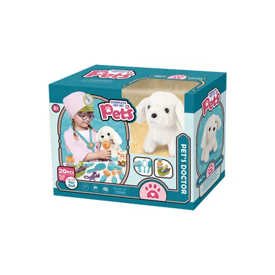 Wholesale Stuffed Pet Pretend Play Kids Dog Plush Toys for Kids