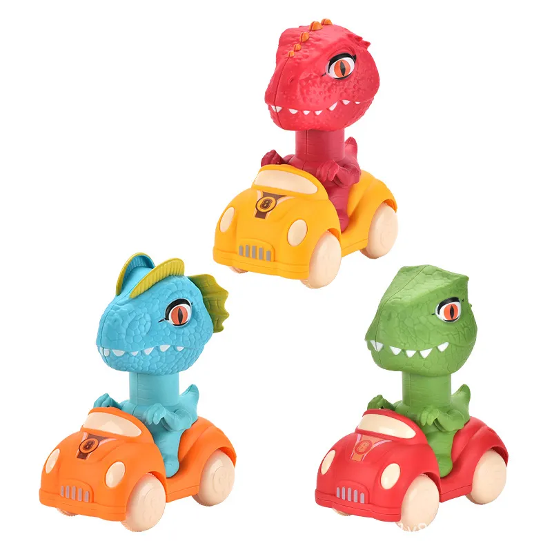 Wholesale Children's Baby Sensory Press and Go Dinosaur Car Animals Baby Hand Eye Coordination Toy