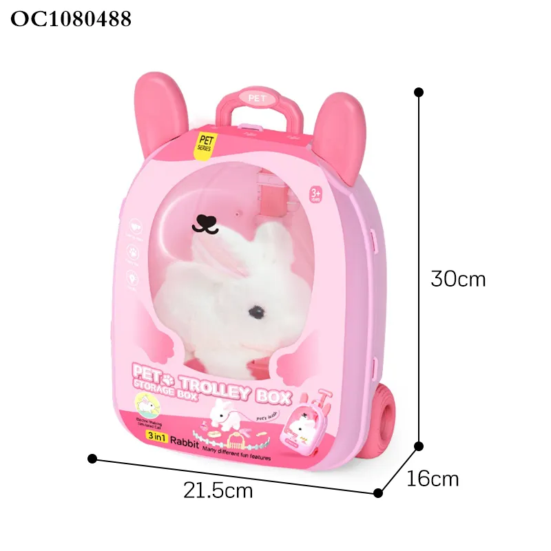 Wholesale Animal Plush Doll Pretend Play Kids Soft Long Ear Plush Bunny Rabbit Children's Custom Baby Toys for Girls