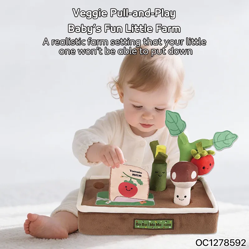 Wholesale Children Learning Plane Soft Montessori Soft Plush Vegetable Stuffed Toy