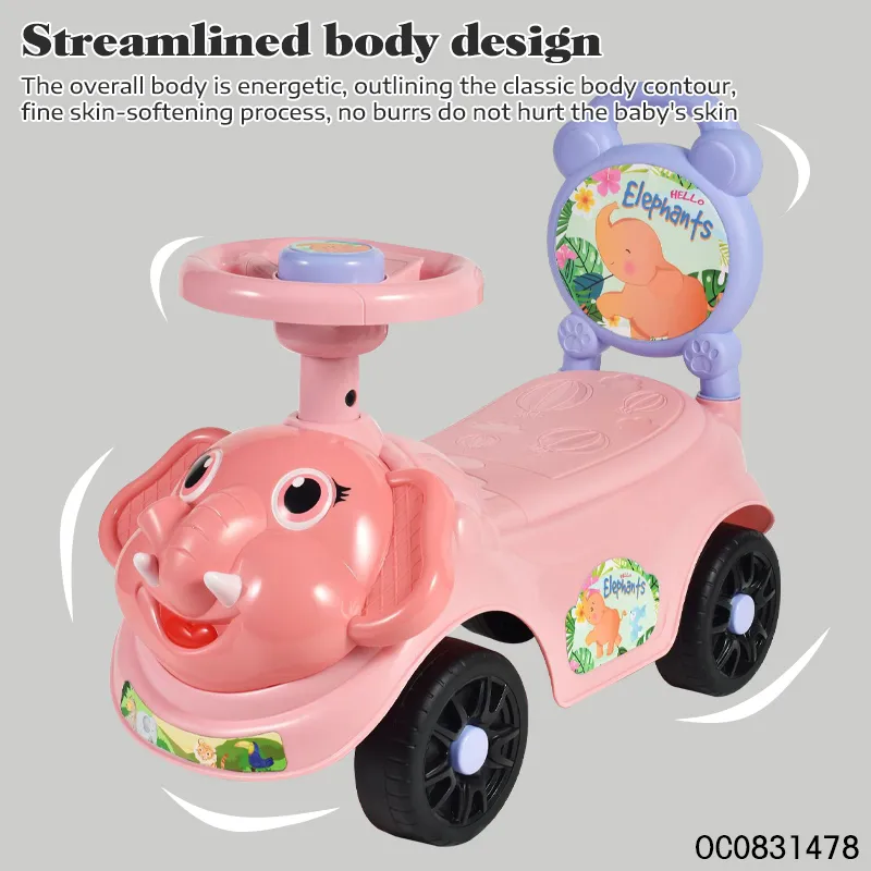 Wholesale Plastic Kids Children Cartoon Baby Ride on Toy Swing Car