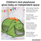 Wholesale Child Green Cartoon Dinosaur Design Kids Cute Pop up Play Foldable Children House Indoor Bedroom Toys Kids DIY Play Tent